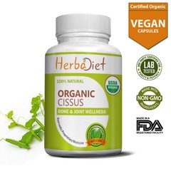Organic Cissus Quadrangularis Veg 300 Capsules For bone strengthing osteoporosis