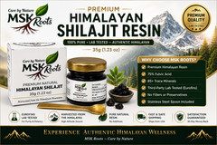 Pure 100% Himalayan Shilajit, Soft Resin, Organic, Extremely Potent
