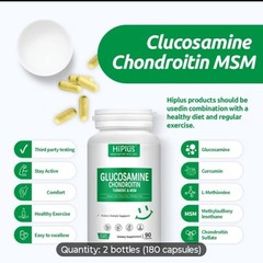 Glucosamine Turmeric 180 Caps forJoint Health for Seniors 2 Month Supply2 Pack