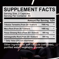 Muscle Gain Capsules Increased Strength Support Overall Health 120 Pills