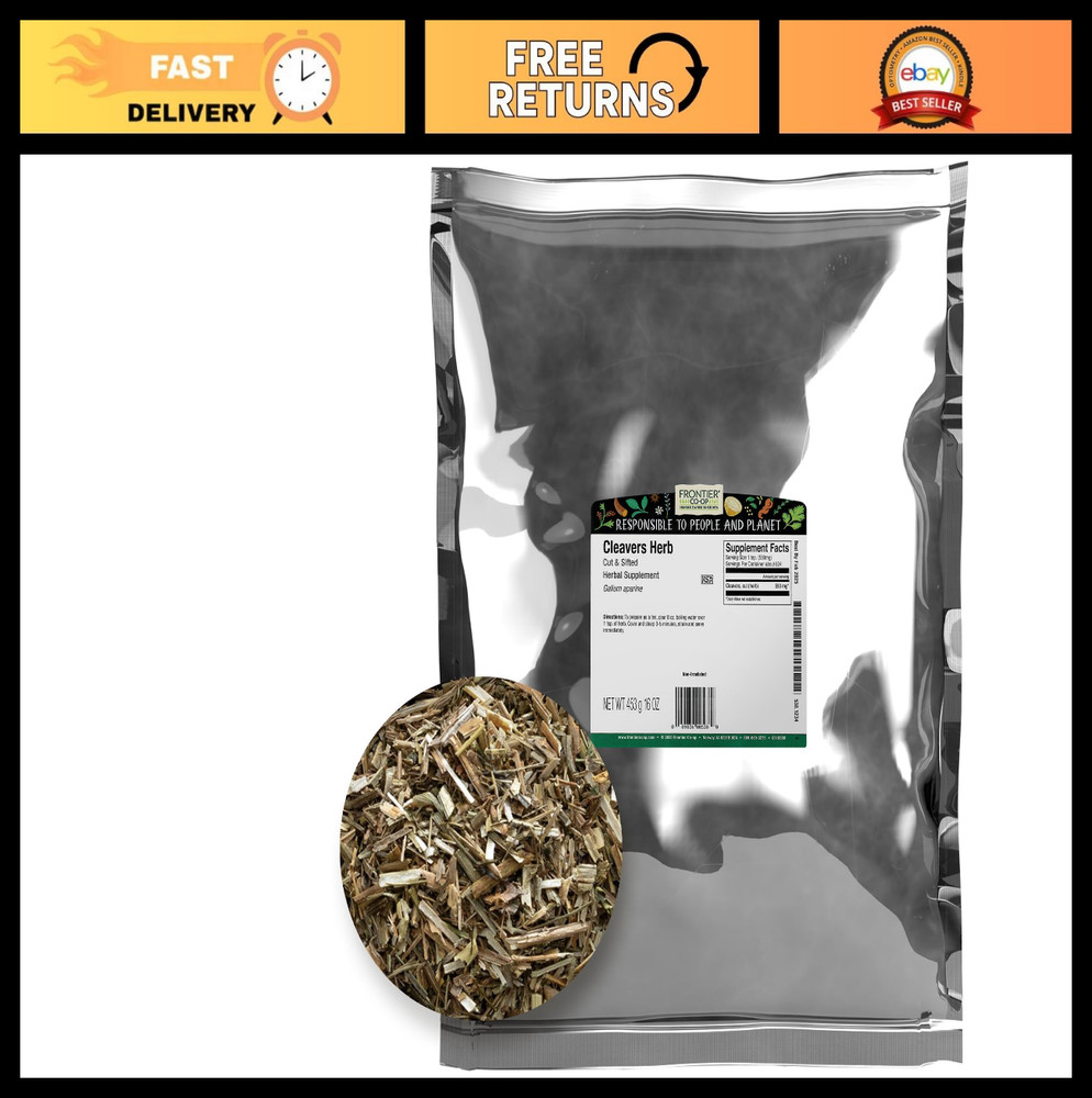 Cut & Sifted Cleavers Herb 1lb Bulk – Ideal for Tea, Tincture & Digestion Suppor