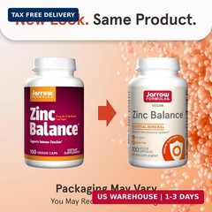 Jarrow Formulas Zinc Balance 15mg Zinc with Copper Immune Support 100 Veggie Cap