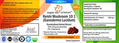 Ganoderma Lucidum Extract 10:1 Capsules (Reishi Mushroom) Antioxidant