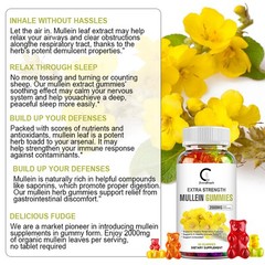 Mullein Leaf Gummies/Drop/Tea For Lung Cleanse Detox Herbal Dietary Supplement