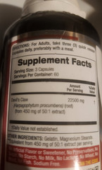 Devil’s Claw 2000mg 2X200 Caps Non GMO Harpagophytum procumbens