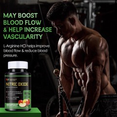 Nitric Oxide Booster Supplement L-Arginine 1920mg Highest Potency Muscle Pump