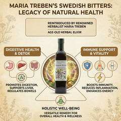 Maria Treben Authentic Swedish Bitters Herbal Tonic – 16.9oz / 500ml 2 Bottles