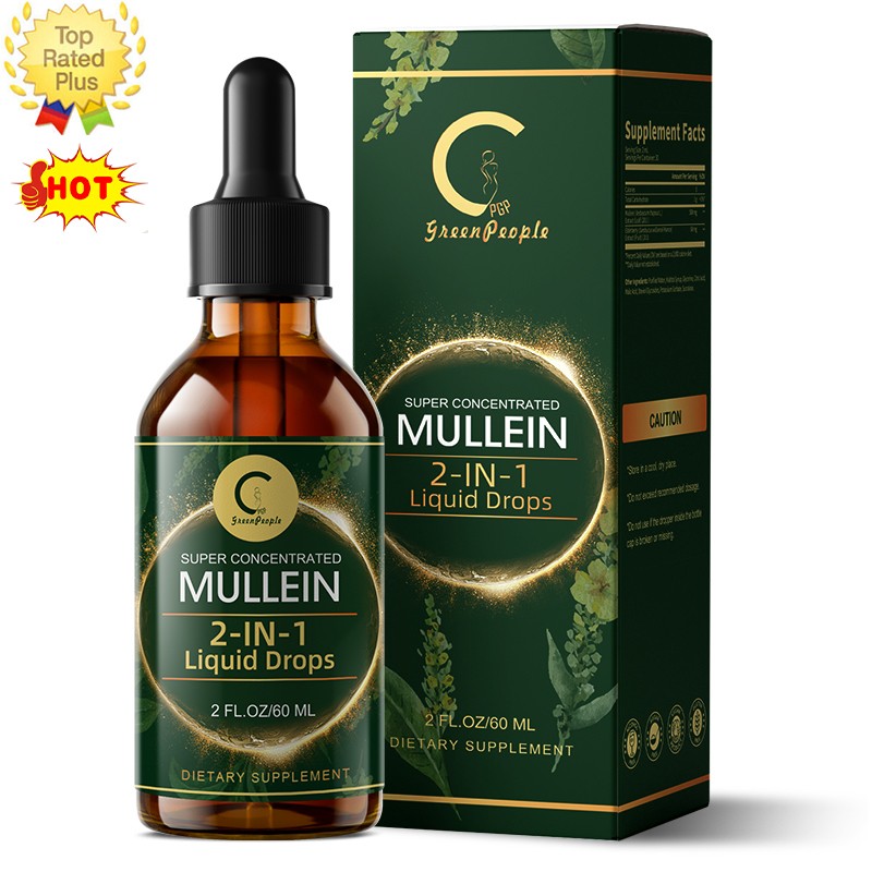 Mullein Drops for Lungs – Mullein Leaf Extract with Chlorophyll for Lung 60ML