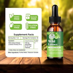 Amazing Botanicals Wild Lettuce 10X Extract Tincture Liquid Herbal Supplement