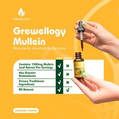 1500mg Mullein Leaf Liquid Extract – Pure 7-in-1 Formula for Respiratory Health