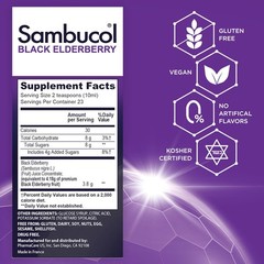 Sambucol Black Elderberry Syrup – Sambucus 4 Fl Oz (Pack of 2)