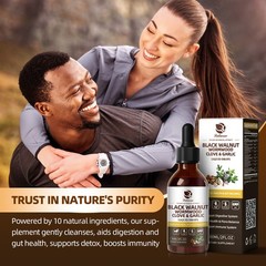 Parasite Cleanse Detox Drops Wormwood Black Walnut Clove Extract | Herbal Liquid