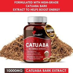 Catuaba Bark Extract Powder 10000mg 90 Capsules High Quality Sexual Wellness