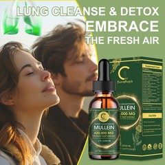 Mullein Drops for Lungs–Mullein Leaf Extract with Chlorophyll Liquid 60ml