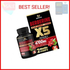 BMVINVOL Berberine Supplement 4700mg for Cardiovascular Health – High Potency wi