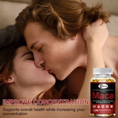 Organic Maca Root Capsules | 240 Pills | Peruvian Maca Extract for Men & Women