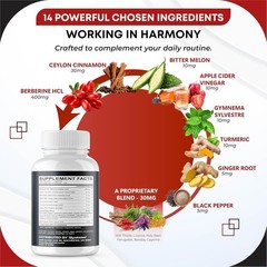 Berberine Ceylon Cinnamon – All-In-1 Supplement with Bitter Melon AVG Gymnema Sy