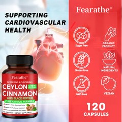 True Organic Ceylon Cinnamon Capsules 1210mg Highest Potency Blood Sugar Support