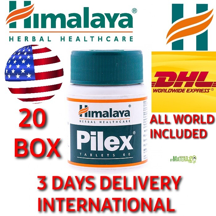 PILEX Himalaya USA OFFICIAL 20 box 1200 tablets Hemorrhoid Care Fresh