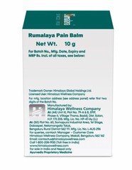Rumalaya Natural Strong Pain Balm 10 gm Fast Relief Headache Neck Pain Ayurvedic