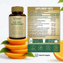 Lung Detox for Smokers, Mullein Leaf Extract, 30 Vegan Capsules