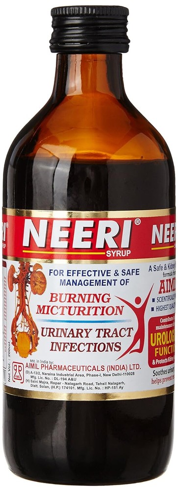 Neeri Ayurvedic Syrup 200ml For Urinary Tract Infections & Kidney Health