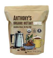 Anthony’s Organic Instant Coffee,14oz, Ultra Fine Microground, Gluten Free, Arab