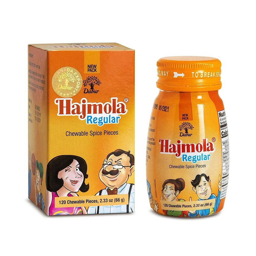 Hajmola Regular Chewable Spice Pieces – 120 Tablets