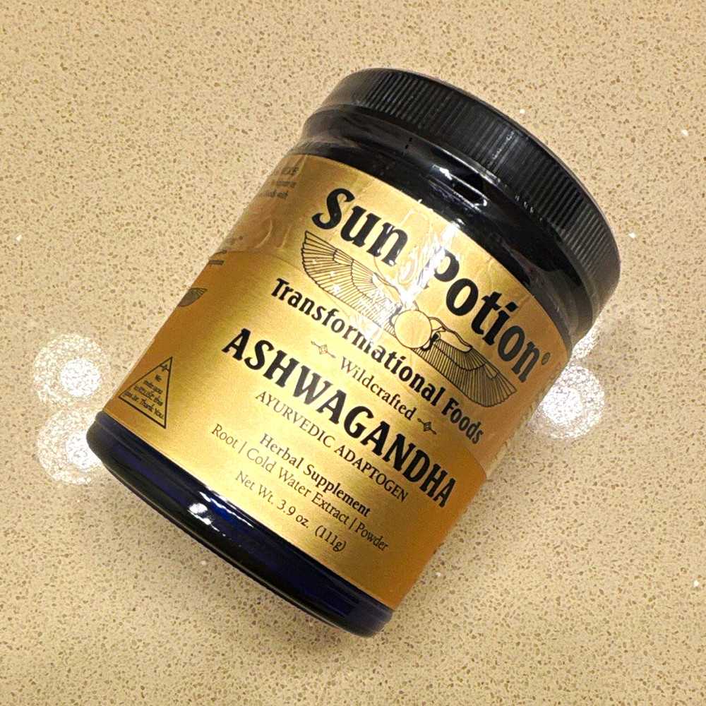 Sun Potion Ashwagandha Ayurvedic Wildcrafted Powder Stress Support 3.9 oz