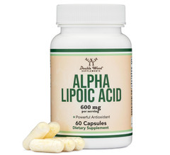 Alpha Lipoic Acid 600mg Extra Strength ALA Supplement Non GMO & Gluten Free