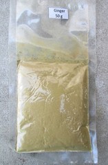 Thai Herbal Freeze Dried Ginger Powder 100% Natural 50, 250, 1000 gr