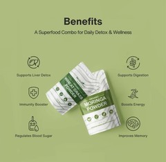 Premium Organic Moringa & Wheatgrass Combo For immunity Booster 400g(Total)