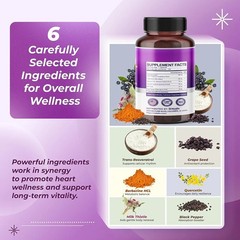 2 Resveratrol 24,000 mg Grape Seed, Quercetin, Milk Thistle – 150 Capsules