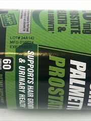 Saw Palmetto Prostate Support Hair Growth 60 Caps Exp 01/2027
