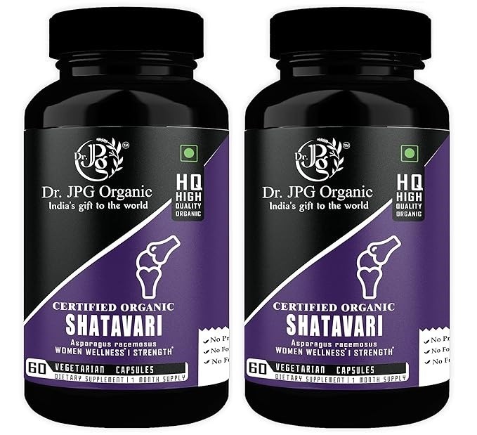 4x Dr. JPG Organic ISO & GMP Certified Shatavari 60 cap