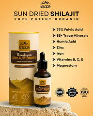 Sun Dried Himalayan Shilajit Drops 50 ML Lab Tested Pure Gold Grade Shilajit