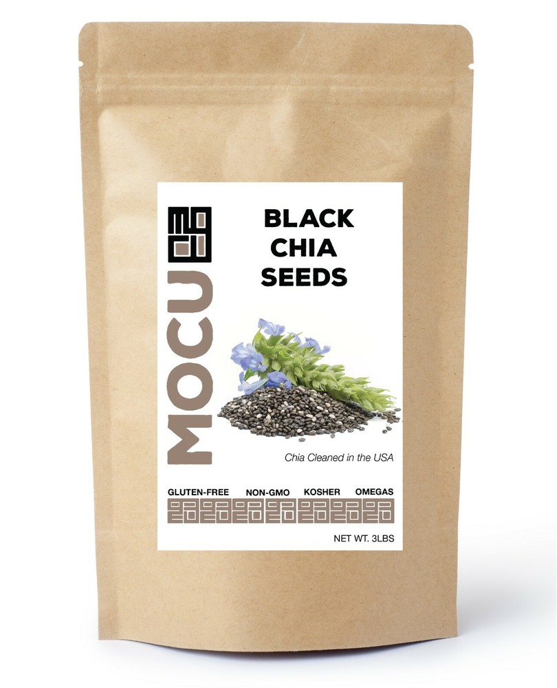 3 LBS PREMIUM BLACK CHIA SEEDS – Gluten-Free, Non-GMO, Grown Organically