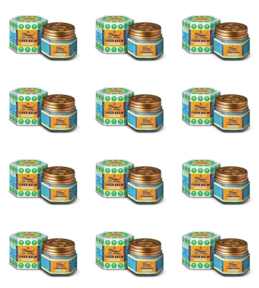 12 X Tiger Balm White | Stuffy Nose & Headache Relief | 9ml Each | Exp: 03/2028