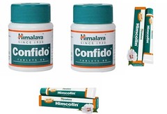Combo- Himalaya Herbal CONFIDO 2 pc + HIMCOLIN Gel 30g 2 pc FREE SHIP