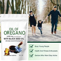 Premium Oregano Oil 6000mg 300gels Contains Carvacrol & Thymoquinone
