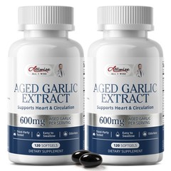 Black Garlic Extract Capsules – Natural Aged Odorless 240 Capsules Supplement