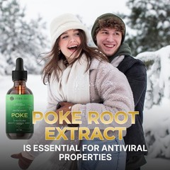 Poke Root Extract – Pure Lymphatic Drainage Drops – Immune Support Supplements &
