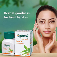 Himalaya NEEM Natural For Skin Wellness With Free Shipping – 60 Tablets