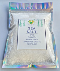 Sea Salt Pure Clear Granular Crystals Natural Mineral Kosher 1/2 Half Pound Bag