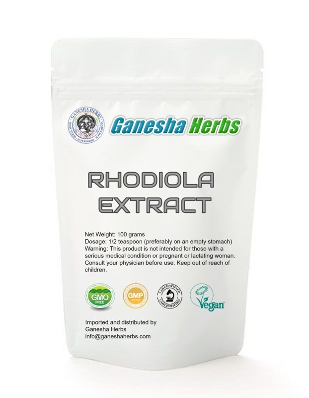 100% PURE ORGANIC RHODIOLA ROSEA 20:1 EXTRACT POWDER 3.6 oz. – 1% ROSAVIN