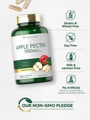 Apple Pectin 1950mg | 150 Capsules | Non-GMO & Gluten Free | by Carlyle
