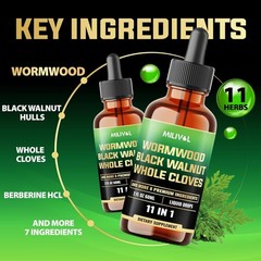 Wormwood Herbal Drops for Internal Cleansing & Cellular Protection – 60ml Bottle