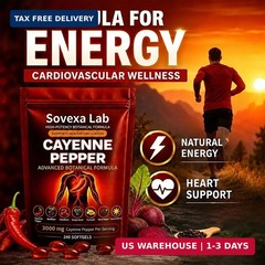 Cayenne Pepper Supplements 240 Count Softgels Cardiovascular Heart Health
