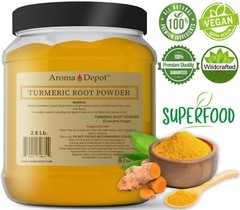 Turmeric Root Powder 2.5 lb 100% Pure Curcuma longa Yellow Tumeric 40 oz JAR