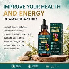 Lymphatic Drainage Drops – 11-in-1 Organic Herbal Blend 2 fl oz